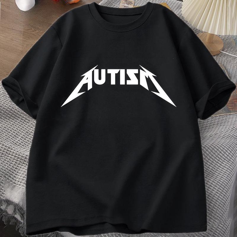Autism Meme T Shirt Cotton Funny Humor Introvert Tshirts for Unisex WOMEN Letter Printed Tees Unisex Tshirts Oversized Tops