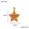 CARLIDANA DIY Handmade Moon Stars Colorful Zircon Accessories Charm Stainless Steel Gold Plated Pendant Fashion Jewelry Necklace