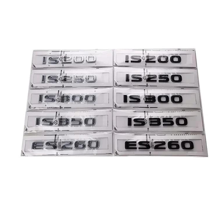 ABS Bilkarosseri Sideemblem Styling for Lexus IS200 IS350 IS250 IS300 Bakre Bagasjeromsskilt Dekal Dekorasjon