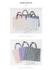 2023 Summer Japanese-Style Geometric Diamond Pattern Shoulder Bag, 6x6 Color Variation