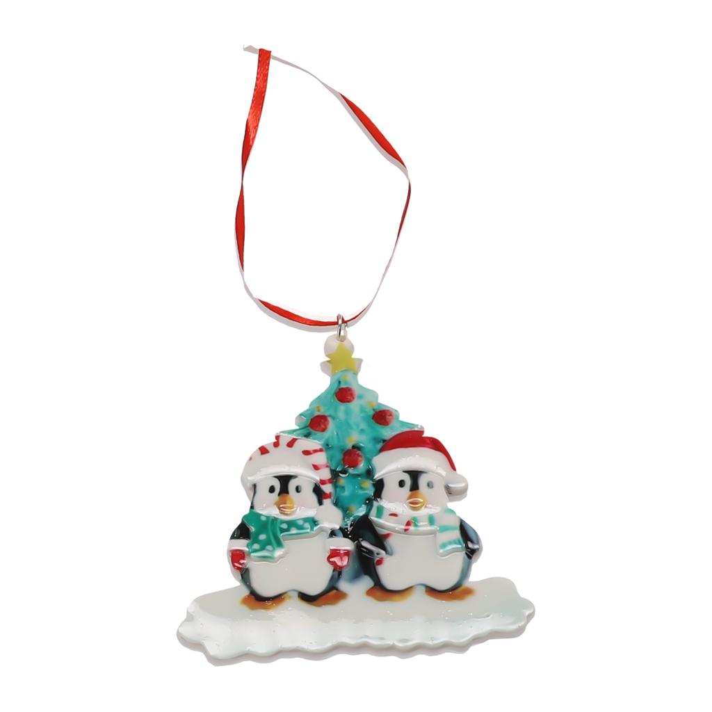 Christmas Cute Penguin Decorations 2025 Xmas Tree Hanging Pendant For Family Merry Party Ornament Resin 8.5cmx8.5cm Novelty