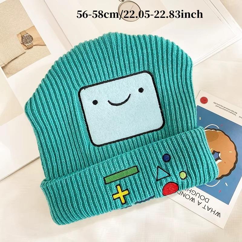 Autumn Winter Hat Retro Game Console Cartoon Warm Beanies Hat Multicolor Fashion Thick Warm Beanie Hats Women Solid Adult Cover Head Cap