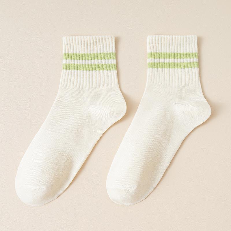10 Pairs of Female Spring and Autumn Leisure Lovely Sports Parallel Bars Students Sweat In The Tube Socks