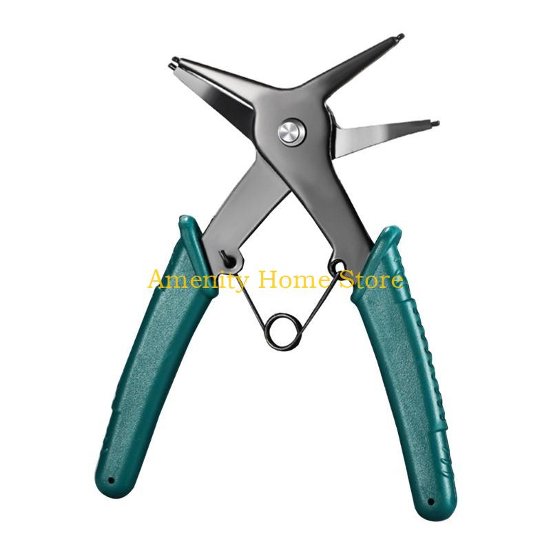 F26C 2-in-1 Rings Pliers Double Purpose Circlip Pliers Rings Fixed Hardware зелёный