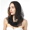 Simple Black Lace Veil Catholic White Bride Mantilla Scarf Spanish Style Head Covering Headdress