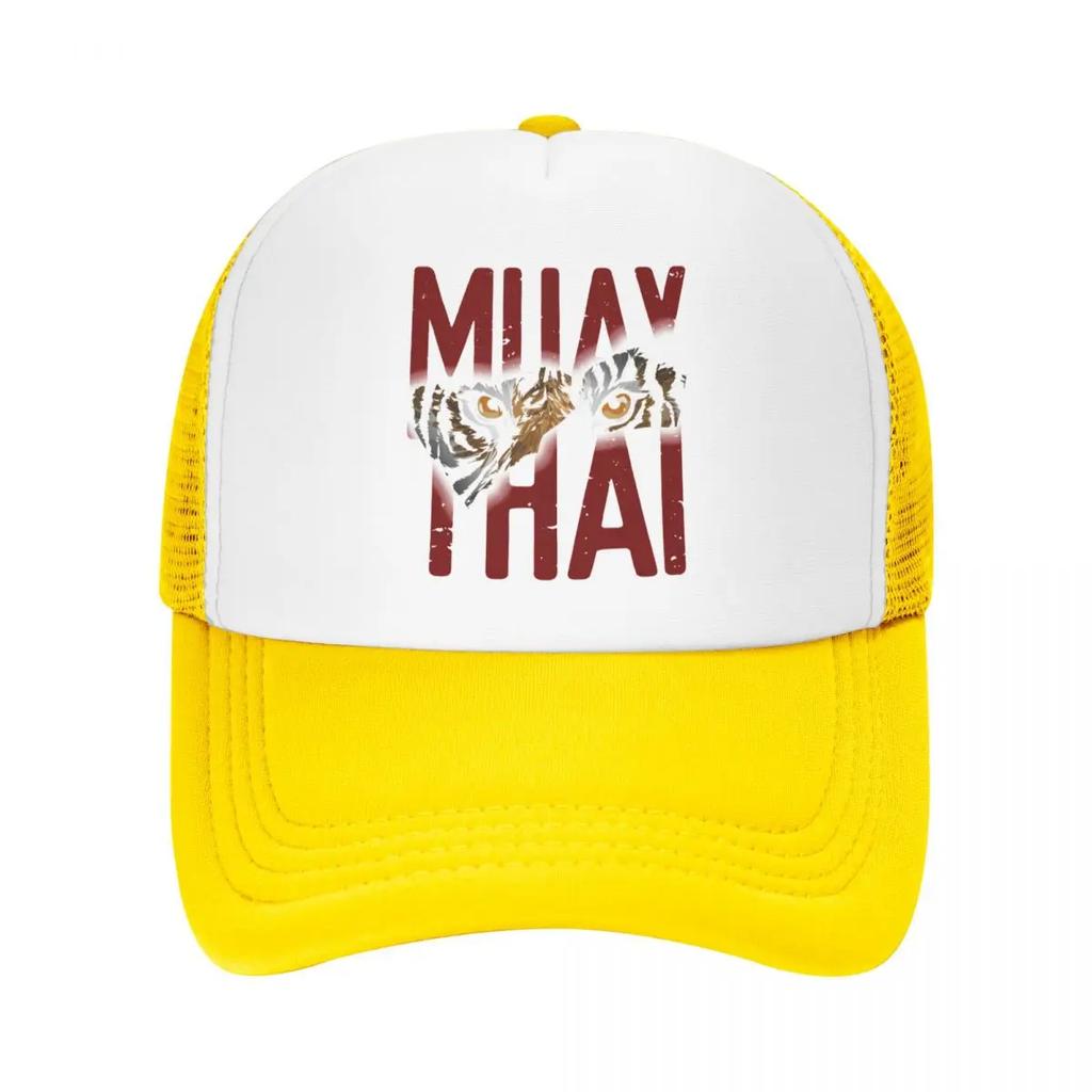 Custom Muay Thai Tiger Trucker Hat Adult Thailand Martial Art Fighter Spirit Adjustable Baseball Cap Sun Protection Trucker Cap