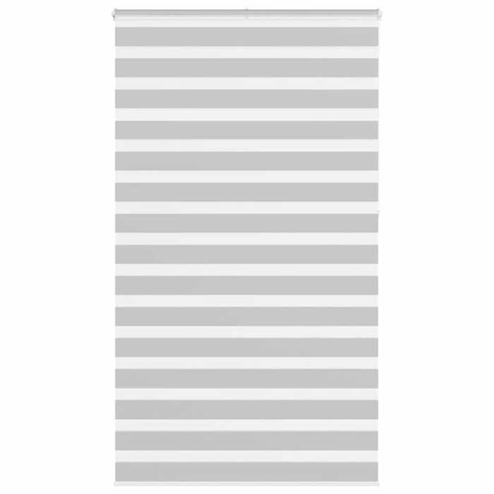 VidaXL Store zèbre gris clair largeur du tissu 115,9 cm polyester, store à enrouleur zébré, store zébré pour fenêtre, store 4014499