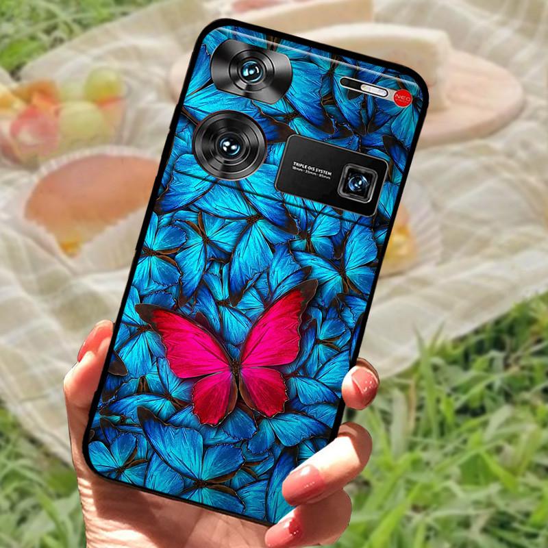 Shockproof Funda For ZTE Nubia Z60 Ultra Case Silicon Black Soft Bumper for Nubia Z60 Ultra Phone Cases Z60Ultra Cartoon Shell