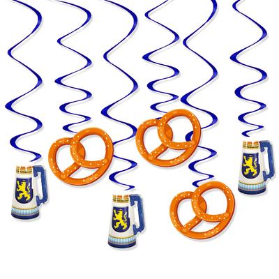 German Oktoberfest Party Room Living Room Decoration Spiral Pendant Twist Beer Shape Spiral Pendant