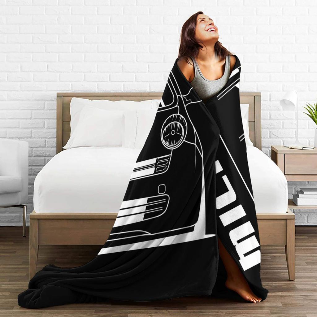 Front JDM Micra Racing Blankets Soft Warm Flannel Throw Blanket Cover for Bed Living room Picnic Travel Home Couch