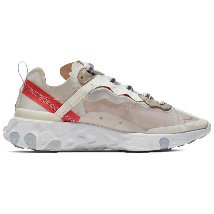 New Nike React Element 87 Sail Light Bone AQ1090-100