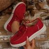 The New Style of Shoes Is A Thick-soled Loafer with A Front Lacing Wedge Heel for Casual Outerwear