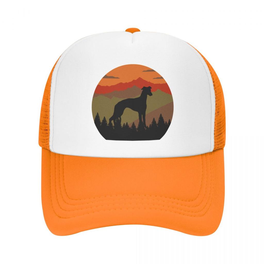 Vintage Sky Mountains Country Wilderness Whippet Dog Gift Baseball Cap Fashionable Derby Hat Hats Man Women'S