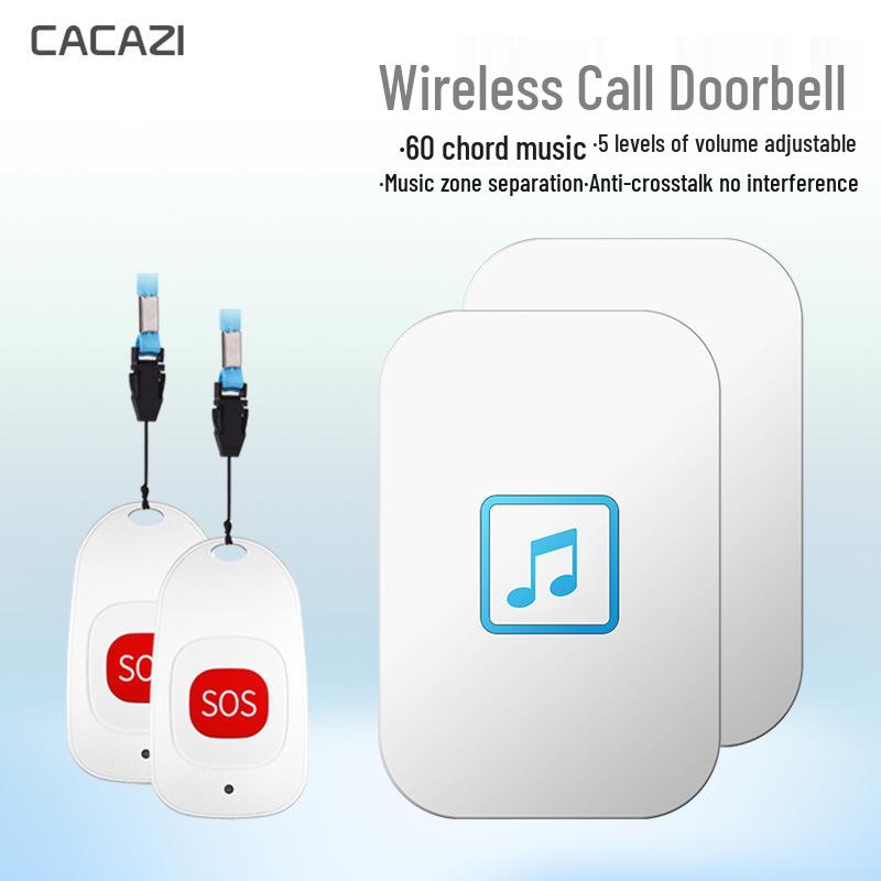 Wireless Long-Distance Emergency Call Doorbell for Elderly & Patients