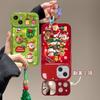 Applicable to Apple 15 mobile phone case iPhone16promax Christmas doll 13 flip mirror 11/12 silicone 17