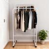 Susire Clothes Rack Large Indoor Clothes Drying Pipe Clothes with Double 80cm Wide - Stylish, Sturdy, Capacity, Rack, 2-Tier Hanger, Rack, Casters,