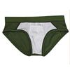 Mens Swim Briefs Comfort Quick Dry Nylon Mesh Panel Contour Pouch Elastic Waistband Sexy Color Block Swim Trunks For Beach Swimming