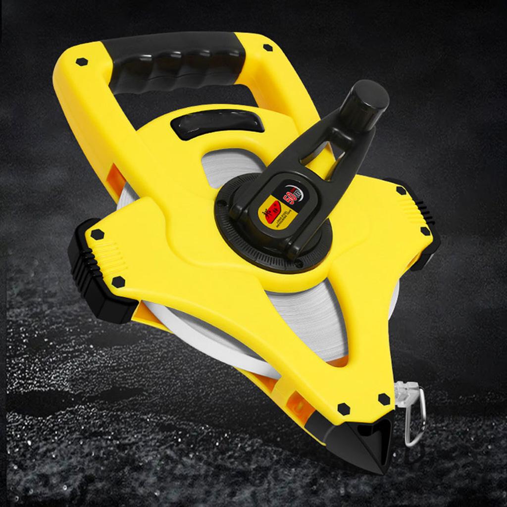 Measuring Tape Open Reel Portable Fiber/Steel Tape Measure Measuring Tape Tool Waterproof Tape 4X Returning