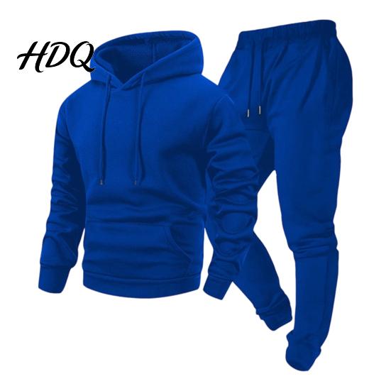 Pánský sportovní outfit Mikina Kalhoty Dvoudílná sada pro muže Sportovní mikina s kapucí Pohodlné sportovní oblečení & Tepláky se šňůrkou Podzim Zima Jednobarevné