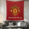Man Utd J Wall Hanging Printed Fabric Blanket Decorative Tapestries for Bedroom Living Room Home Decor