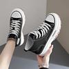 New Women High Top Sneakers Lace-Up Casual Plarform Height Canvas Non-slip Wear Resistant Fashion Spring Female Vulcanize Shoes