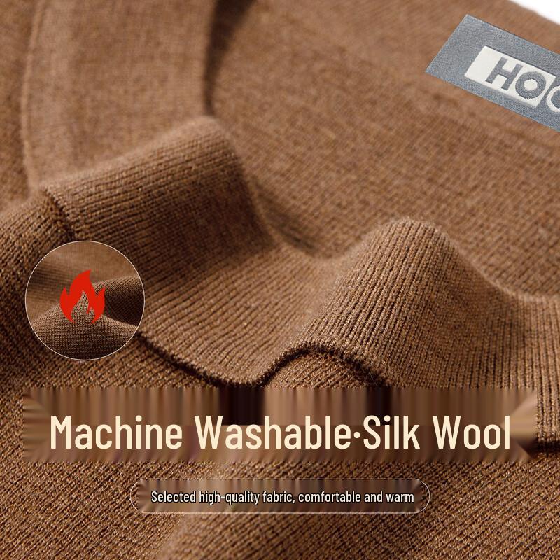 

Hodo Men s Machine Washable Wool Silk Blend Crew Neck Short Sleeve Knit Tee L