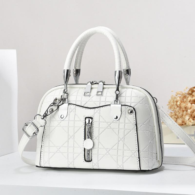 Trendy Pu Leather Large Shoulder Bag Perfect For Everyday Urban Fashion White Style 5