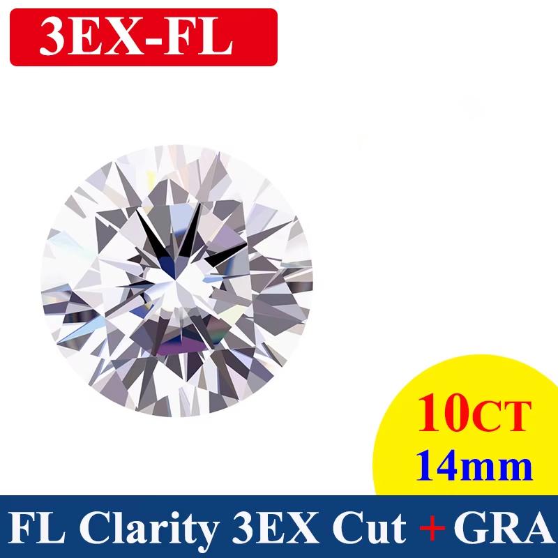 Toppkvalitet 0,5-5CT FL Klarhet 3EX Slipt D Farge Moissanitt Løs Dyrket Stein Diamant Moissanitt Sertifisert GRA Fine Moissanitt Smykker