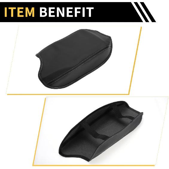 Center Console Armrest Cover for Ford for Ranger 2019-2023 Tahoe Middle Console Pad Armrest Protector Microfiber Leather with Black