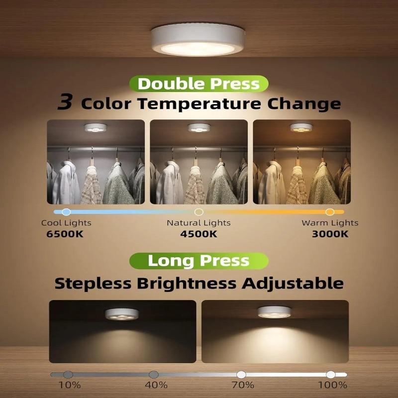 USB Rechargeable Magnetic RGB Night Lamp RGB White Led Night Light with Remote Control Dimmable Lamp Spotlight Fr Display Closet