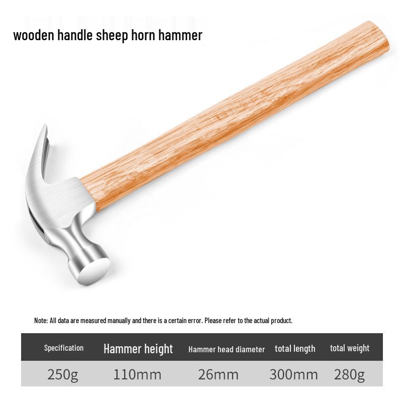 Multifunktionaler achteckiger Nagelhammer mit Widderhornkralle für die Holzbearbeitung