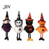 High-quality Halloween Figure Plush Pom Hanging Decoration, Pumpkin/Ghost/Black Cat/Witch Doll Creepy Witch Ornament for Tree, Porch, Window