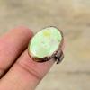 Lemon Chrysoprase Ring Electroformed Copper Ring Adjustable Rings Electroformed Jewelry Handmade Gemstone Ring Copper Jewelry Gift For Women