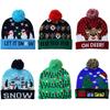 Festive Christmas Decoration Knit Beanie Hat With Led Lights For Adults And Kids