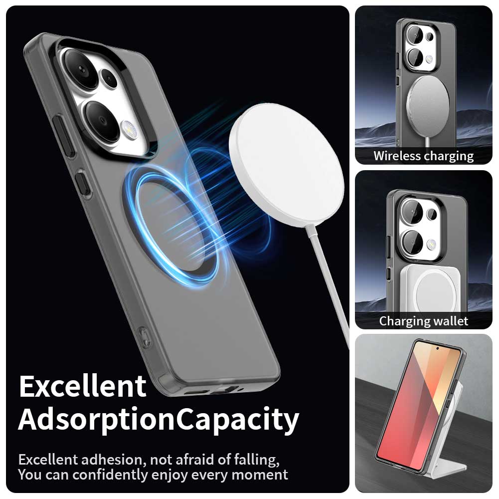 For Poco M6 Pro / M6 4G Case Magsafe Wireless Charging Case For Xiaomi PocoM6 M6Pro Poko Little M6 Pro M 6 Magnetic Candy Cover
