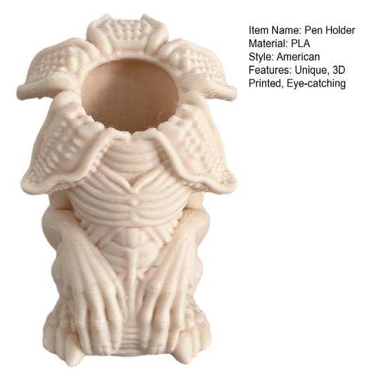 3D Printed Pencil for Home Office Display Stand Pen Holder Spooky Decoration Standing Desktop Organizer