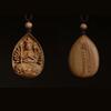 Buddhist statue [Thousand-Armed Kannon Bodhisattva] Pendant Necklace, Wood Carving, Australian Sandalwood, Double-Sided Carving, Wooden Sculpture, Zod
