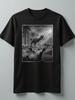 T-Shirt with Cat and Dinosaurs Print Funny