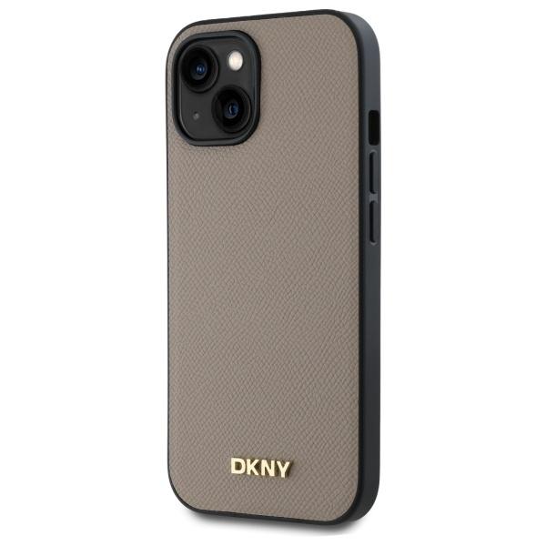 Dkny Dkhmp15Spghlme Iphone 15 6.1       Beżowy/Beige Hardcase Grained Metal Logo Magsafe