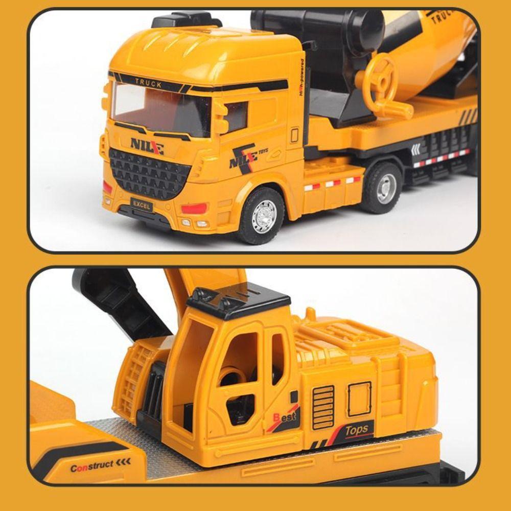 Truck Car Engineering Truck Model Simulation Mixer Truck Toys Excavator Model Toy  For Children