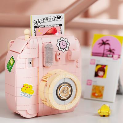 Kreative Serie Cartoon Kamera Mädchen montieren Kinder Bausteine Spielzeug Geschenk keine Box