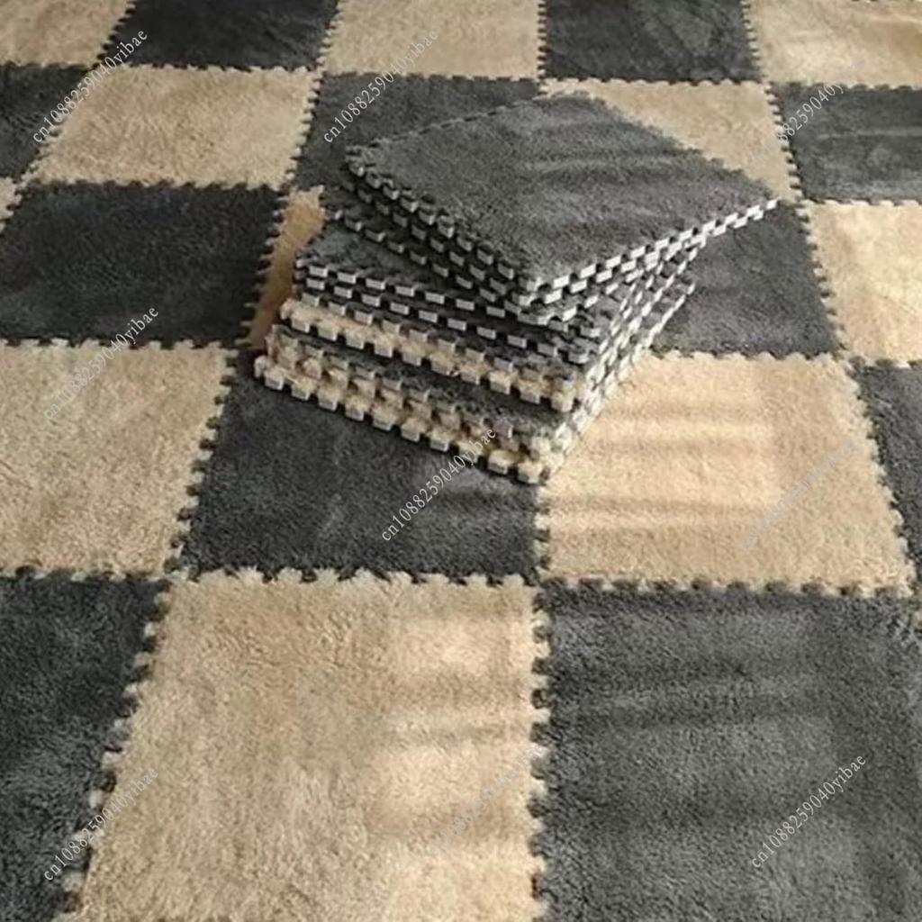 Soft Plush Children Kids Rug Play Mat Eva Foam Puzzle Carpet Children's Room Keep Warm Playmat Decoration Mat