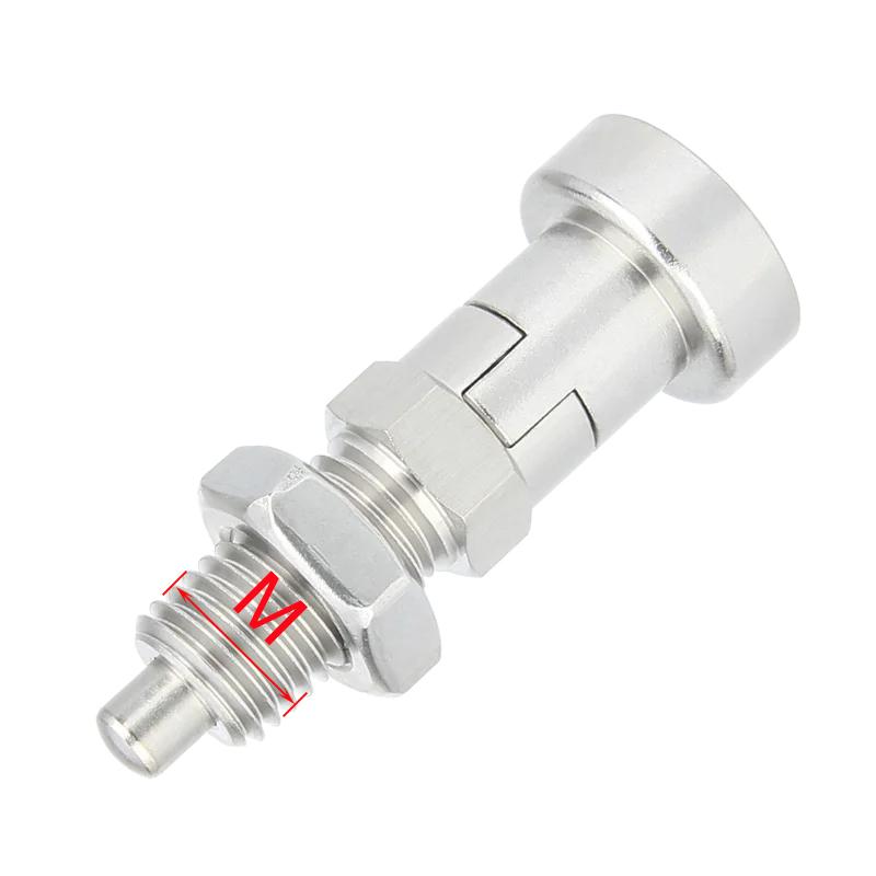 Perno di indicizzazione a molla retrattile autobloccante M10/M12/M16/M20, perno di posizionamento, perno con pomello in plastica con dado