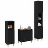 Wall Mounted Bathroom Furniture Set 3 pcs Black Oak Look