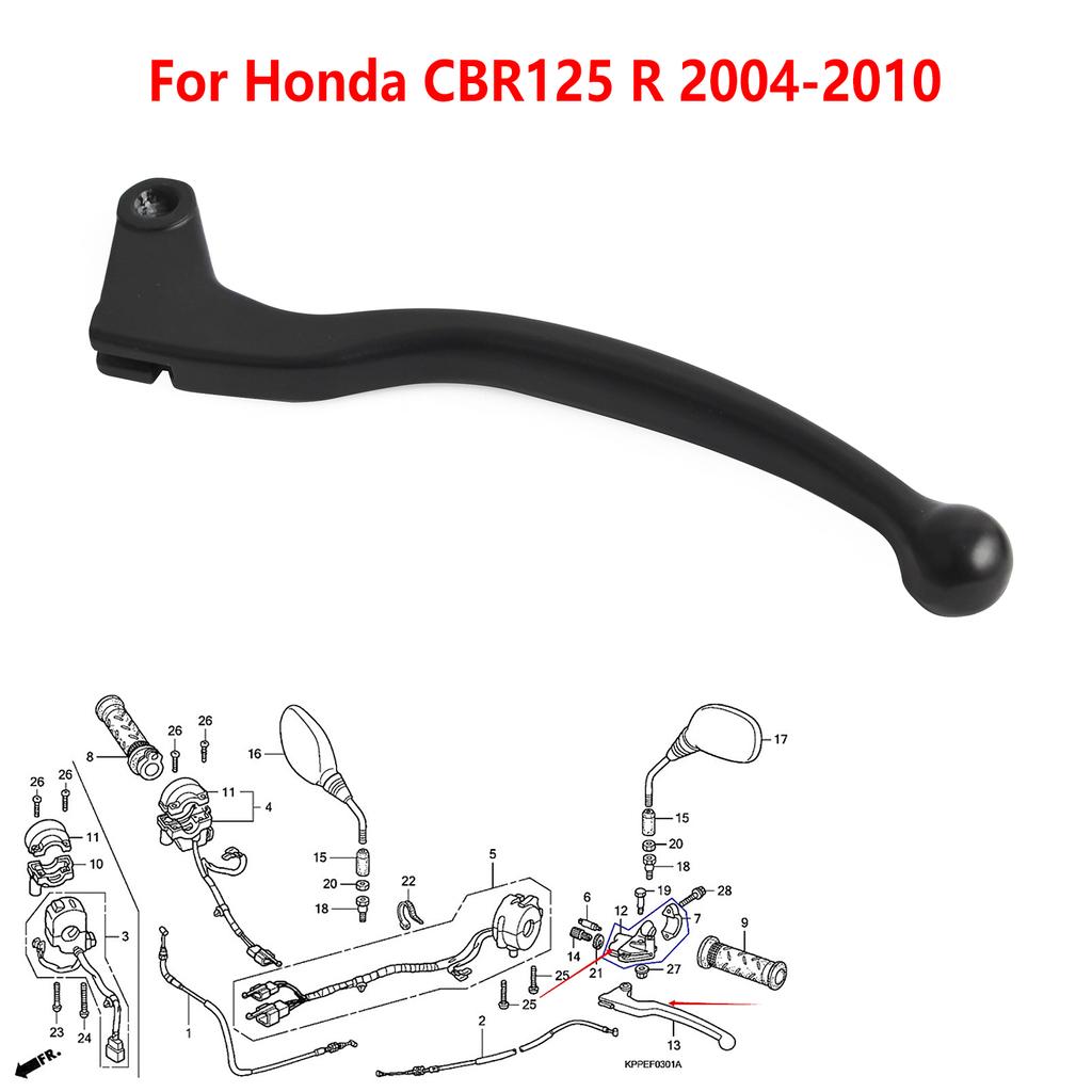 Motorcycle Clutch Lever/Perch Bracket Mirror Holder for Honda CBR125R CBR 125R CBR 125 R4 R5 RS5 RS6 RW5 RW6 RW7 RW8 RW9 RWA/B/C