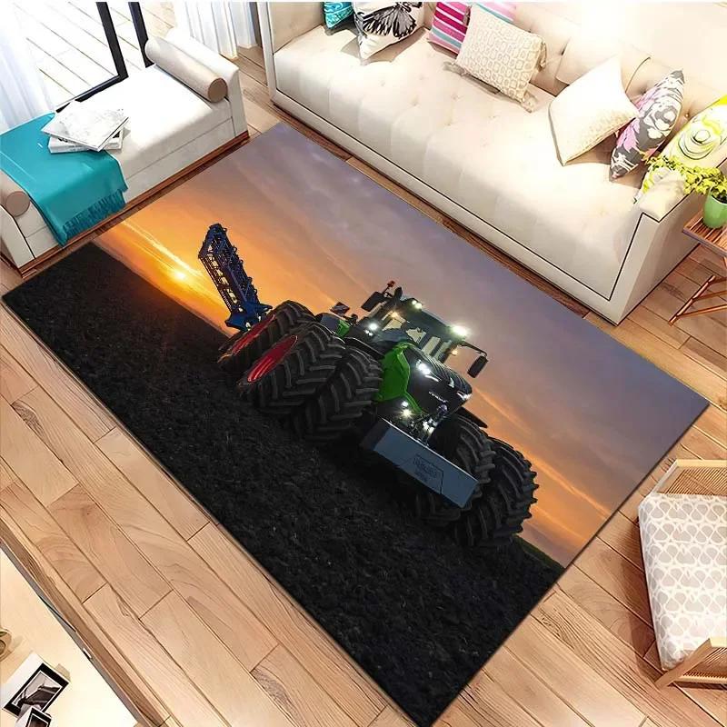 Großer Traktor F-Fendt Teppich für Wohnzimmer Schlafzimmer Sofa Fußmatte Heimdekoration Rutschfeste Bodenmatte Teppichläufer Garderobenteppiche