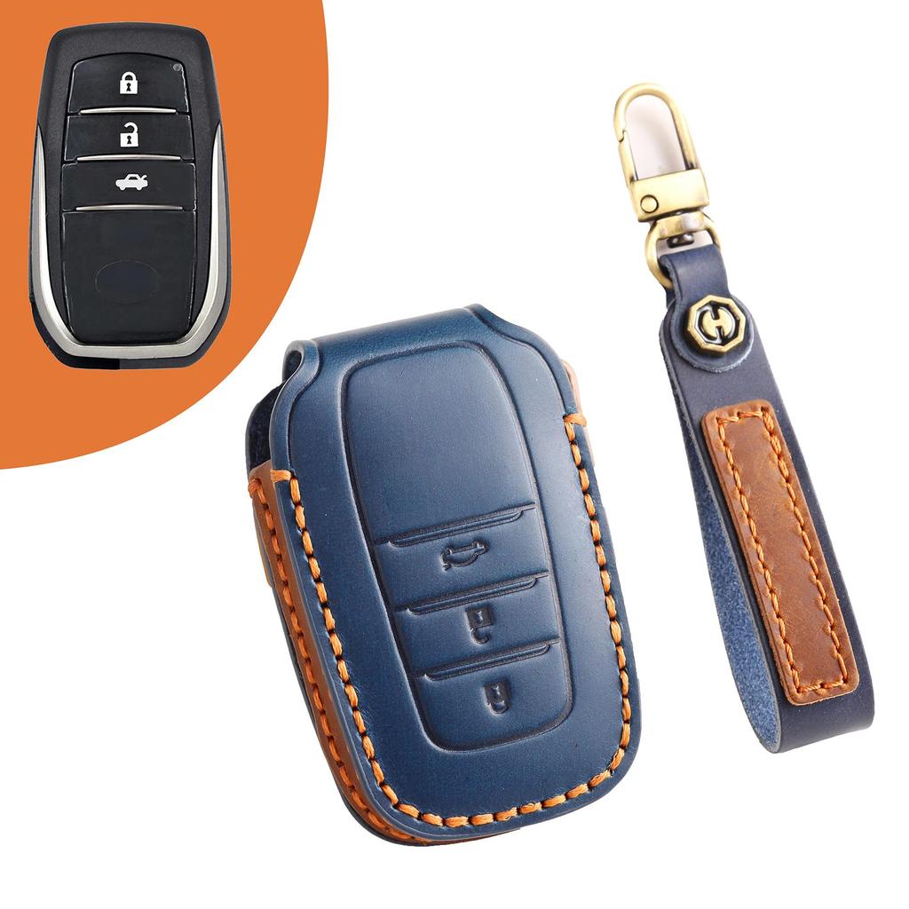 Suitable for 2017 model Toyota CHR RAV4 Corolla Camry Handmade Cowhide High-End Car Key Cover