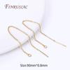 Brass Thin Chain Ear Wire For Earrings Making Findings Trendy 18K Gold Plated Long Tassel Earwire DIY Fashion Jewelry For Women