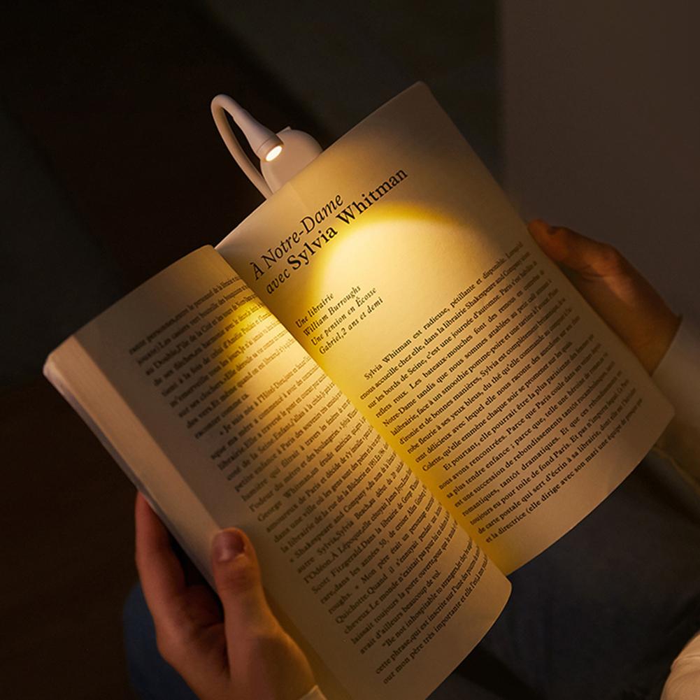 

LED Book Light Eye Caring Adjustable Brightness 3 Color Temperatures Night Lamp USB Rechargeable Clip On Reading Lamp белый
