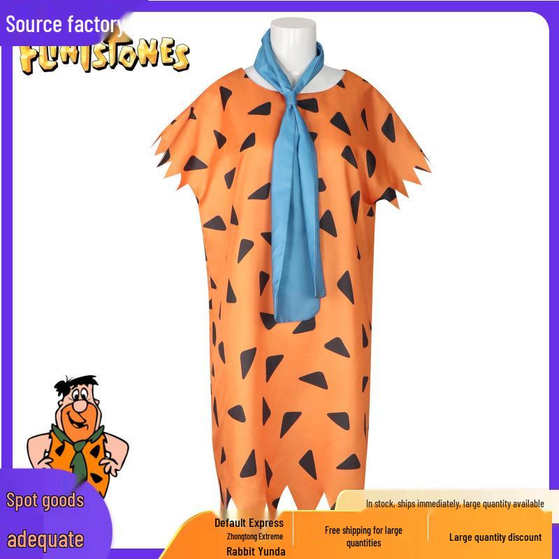 Fred Flintstone Caveman Costume for Stone Age Cosplay & Stage Performance